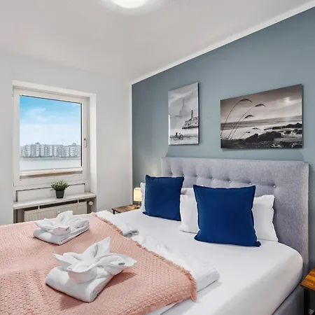 Strand-apartment, Strandkorb, Meeresrauschen, Parkplatz فيلهلمسهافن